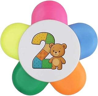 Azeeda 'Number 2 Birthday Bear' Flower Shape ...