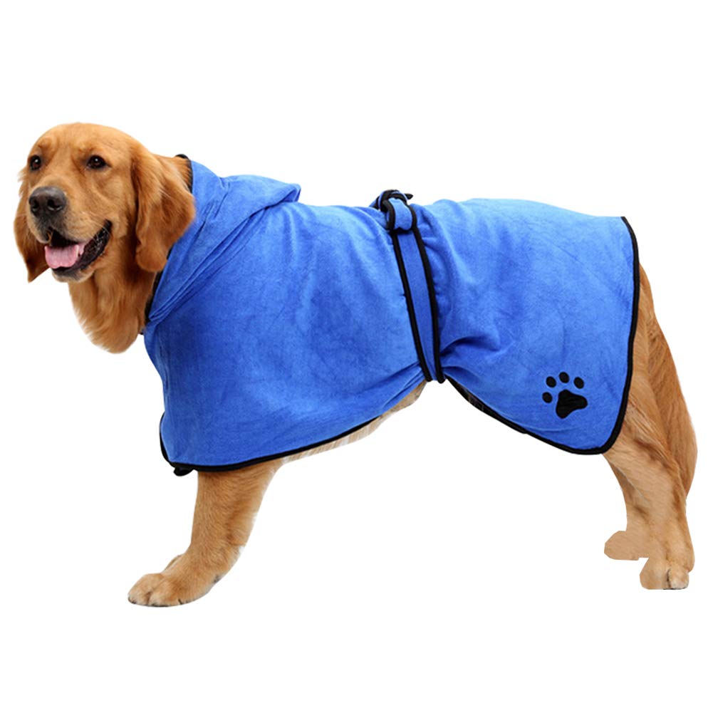 58bh58bh Dog Bathrobe, Ultra-Absorbent & Quick Drying ​Microfiber Pet Bath Towels Pet Bathrobe with Hood for Small, Medium, Large Dogs​
