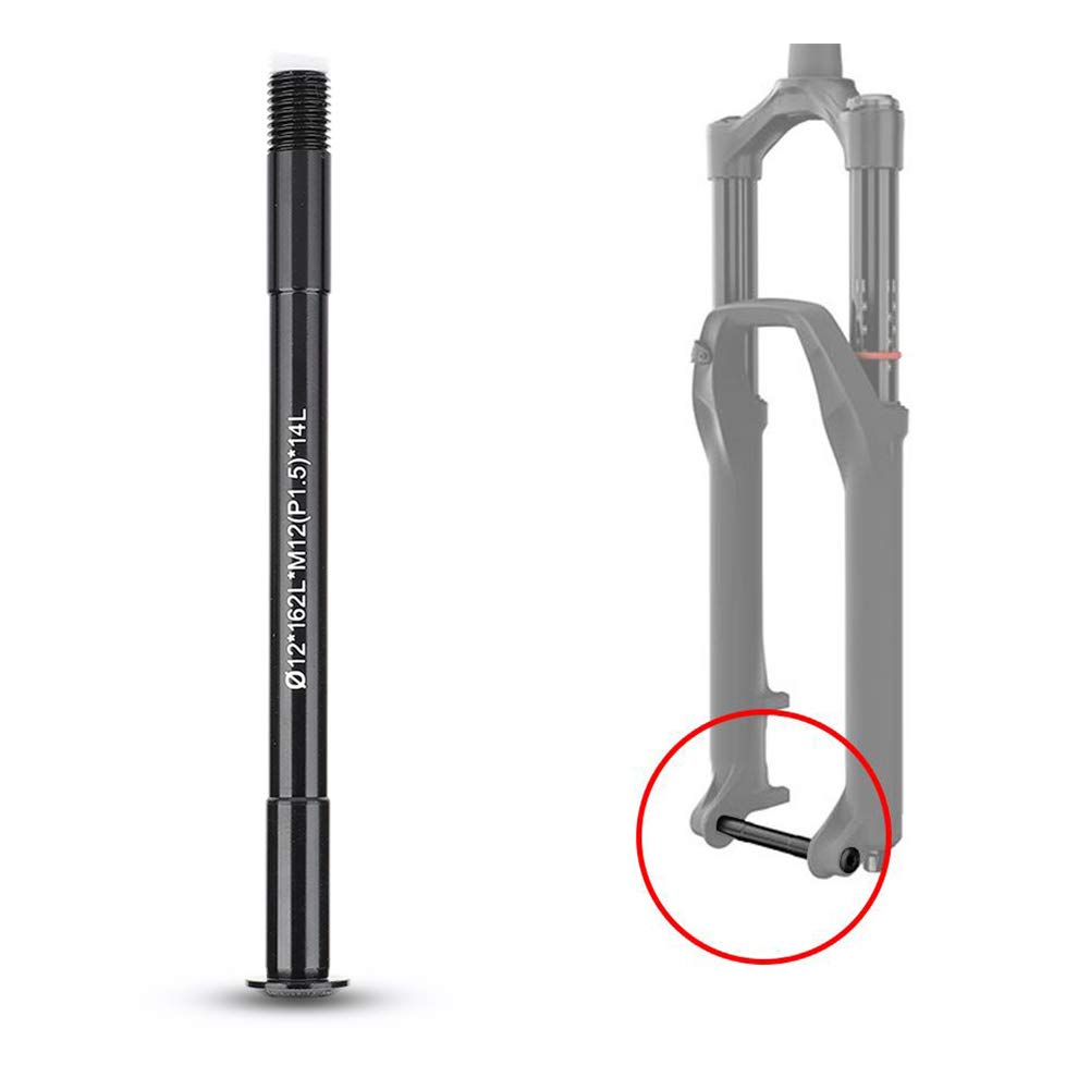KIMISS Frente de Bicicleta, Accesorio de Palanca de Eje Pasante de Horquilla, Eje Pasante de 12mm, Eje de Tubo 1,5 12 * 175L*M12(1,5)*19L