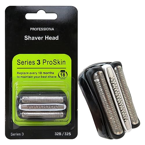 Dainty 21B/32B Men Electirc Shaver Head Fits for Br-aun Series 3 340s-4,345S-4,350cc-4,350cc-5,360s-4,360s-5,370cc-4,380S-4,390cc-4 Cruzer6 Clean Shaver,Ideal Gift Packaging for Boyfriend Husband
