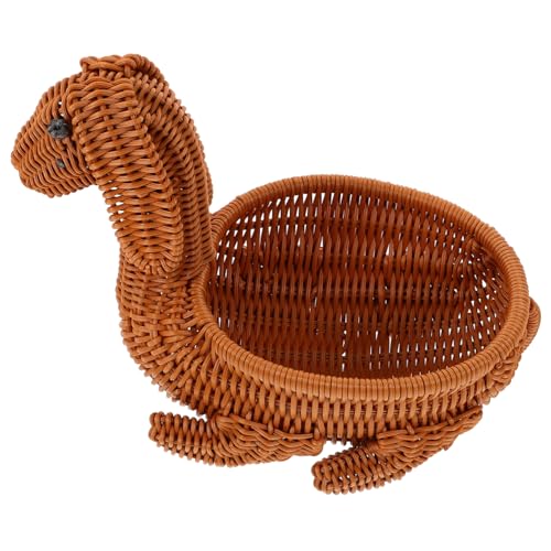 Happyyami Fine Crafted Dog Pattern Storage Basket Elegant Bread Holding Container
