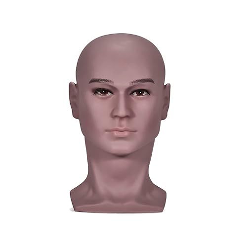 MIAOMANZI Soporte de cabeza de maniquí para entrenamiento profesional, peluca de cabeza calva, gafas, casco, máscara de auriculares, sombrero de
