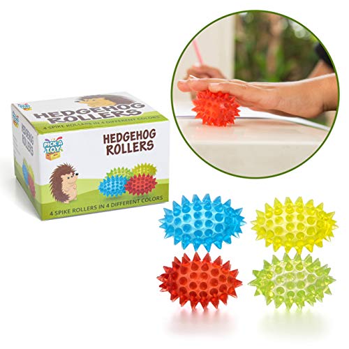 Spiky Balls Stim Toy 4 Pcs Set, Picking Desk Fidgets for Kids & Adults, ADHD Autism, Sensory Fidget Toys for School, Stress Relief and Boost Focus - Thumbnail 2