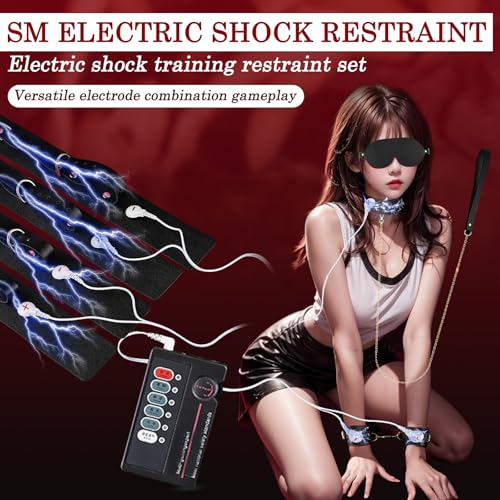 BDSMYOU 9er Sex Toyset für Paar Set,SM Elektro Shock BDSM Set,Sexuelle Elektrostimulation Sex Bondage Set,Augenmaske Handschellen Sex Bett Peitsche,Sex Geschenke für Paare,BDSMs Fesseln Sex Set