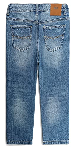 KIDSCOOL SPACE Girls Slim Jeans,Vintage Distressed Soft Denim Pants2