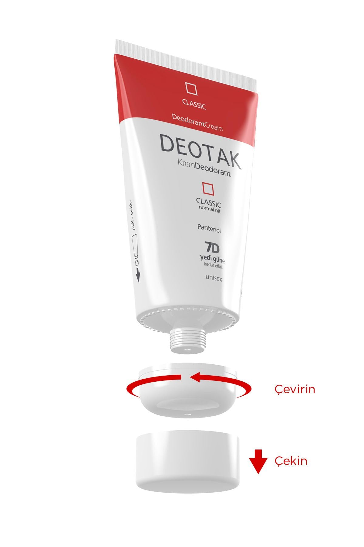 Deotak Classic Koruma 7 Güne Kadar Etkili Hassas Ciltler İçin Kadın - Erkek Kullanım Krem Deodorant 35 ml