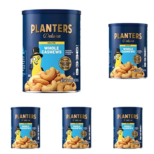 PLANTERS Deluxe Salted Whole Cashews, 18.25 oz. Resealable
