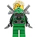 Produktbild LEGO Ninjago: Minifigur Lloyd Garmadon (grüner Ninja) mit Schulterrüstung und Zwei Katanas (Schwerter)