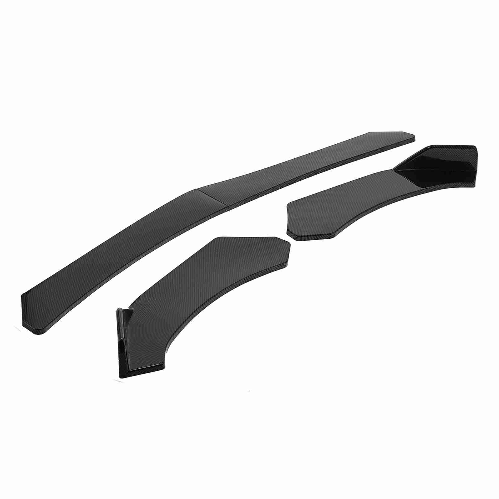 Generic Labbro del Paraurti Anteriore Splitter Anteriore in ABS da 177 Cm 4 Pezzi Stile Fibra di Carbonio Aggiunge Protezioni per Carico Aerodinamico Paraurti Facile da Installare per e Berlina