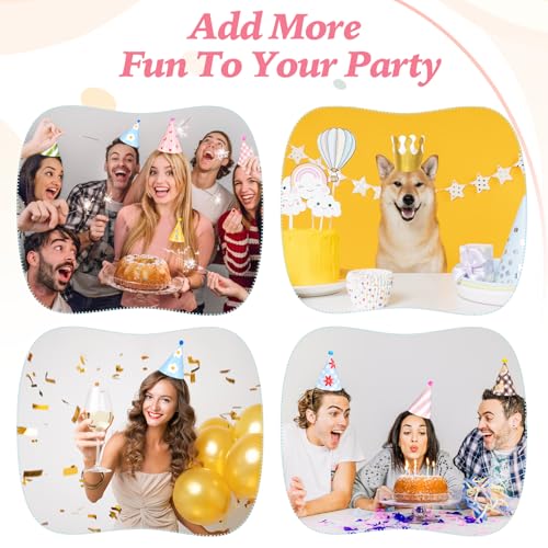 Ymapinc 11 Stück Partyhüte Geburtstag 2 Kronen Partyhut und 9 Geburtstag Partyhüte für Happy Birthday Party Dekoration