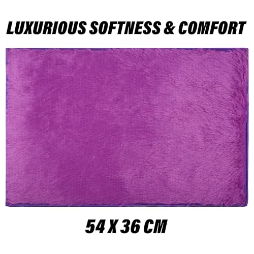 Image of Heart Home Door Mat | Door Entrance Mat | Shaggy Door Mat | Floor Door Mat | Anti-Slip Door Mat | Door Mats for Outdoor & Indoor | Kitchen Door Mat | Purple