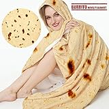 Burrito Tortilla Human Blanket, LetsFunny Burrito Wrap Novelty Blanket Tortilla Towel for...
