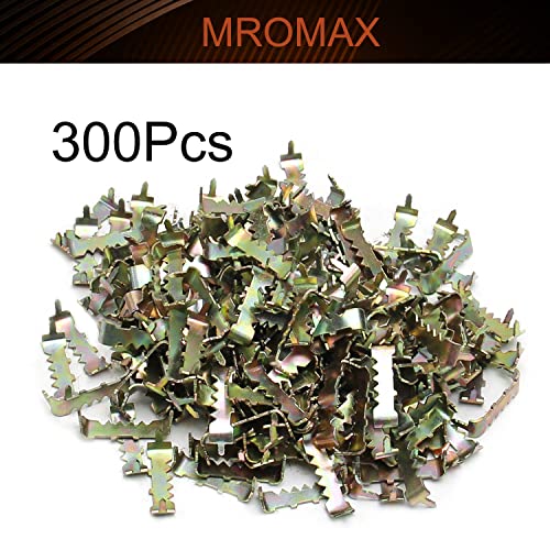 Image of MroMax 300PCS No Nail Sawtooth Picture Hangers 1.02 inch Nailess Zinc Plated for Hard and Soft Wood Frames Hanging Colored Zinc