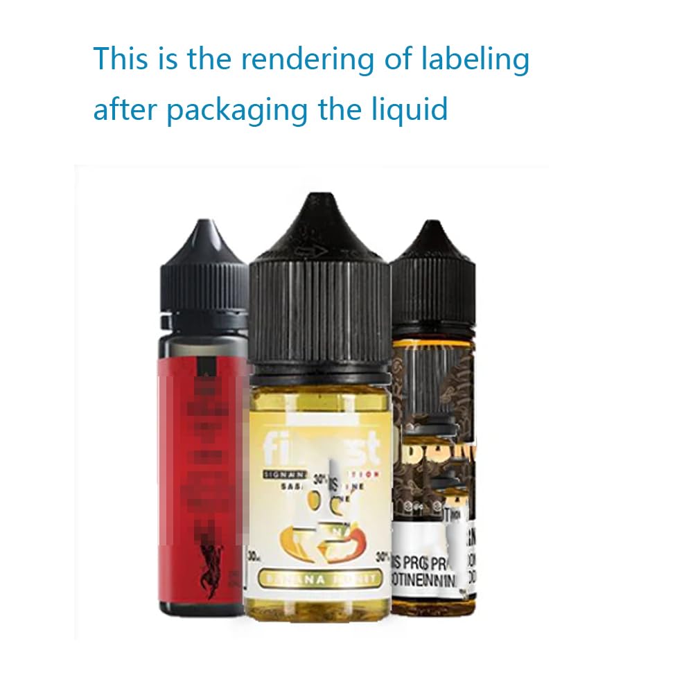Gorilla Chubby Unicorn - Confezione da 30 bottiglie in PET V3, con tappo a prova di perdite, a prova di bambino, dispenser per mescolare liquidi fai da te (nero trasparente, 120 ml)