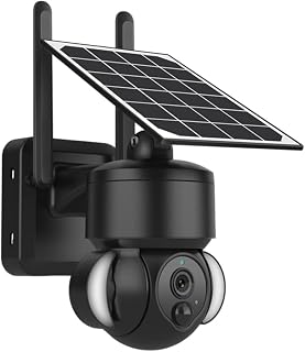 Security Camera Outdoor Outdoor Camera 4G / Wifi Solar Powered 7500mAh Battery with Solar Panels 3MP Color Night Vision Wireless Garden CCTV Surveillance CCTV Waterproof Camera ( Color : Black 4G Came