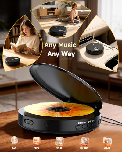 Qobayleo Portable Bluetooth CD Player