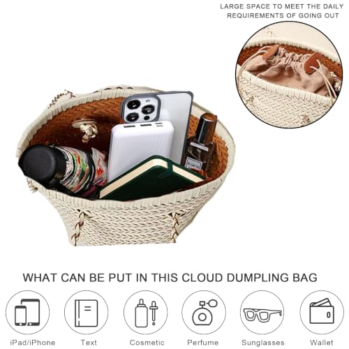Image of Woven Tote Bag For Women, Fashion Crossbody Shoulder Bag, Casual Top-handle Handbags, and Travel Purses Phone Bag