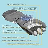 Zelda Matilda 3M 100G Thinsulate - Waterproof Warmest Winter Kids Gloves For Boys and Girls (Szare, 6-8 Lata)