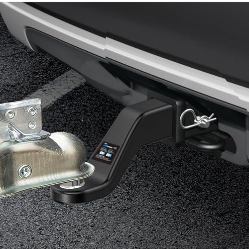 Image of Nilight Trailer Hitch Ball Mount with 5 /8 inch Hitch Pin Clip Fits 2-1 /2 Inch Receiver Square 15000 lbs 4 inch Drop, 2-1 /2 inch Rise, 1-1 /4-Inch Hole, Gloss Black Powder Coat