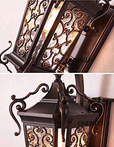 Luminaire de porte extérieur à douille E27 et diffuseur en verre - 5