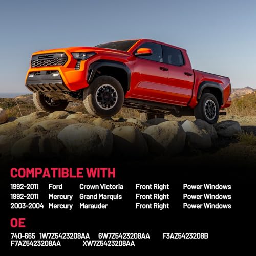 Image of BDFHYK 740-665 Power Window Regulator Without Motor Front Right, Compatible with 1992-2011 Ford Crown Victoria, Compatible with Mercury Grand Marquis, Compatible with 2003-2004 Mercury Marauder