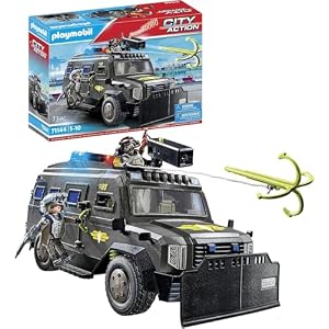 PLAYMOBIL | City Action |SWAT-Geländefahrzeug | mit Licht und Sound | Spielzeug für Kinder ab 5 Jahren | 71144