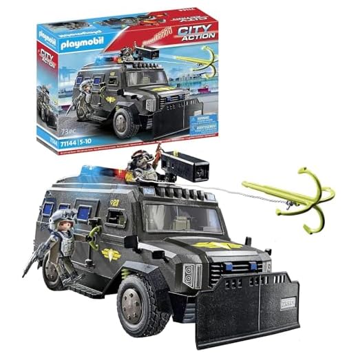 PLAYMOBIL | City Action |SWAT-Geländefahrzeug | mit Licht und Sound | Spielzeug für Kinder ab 5 Jahren | 71144