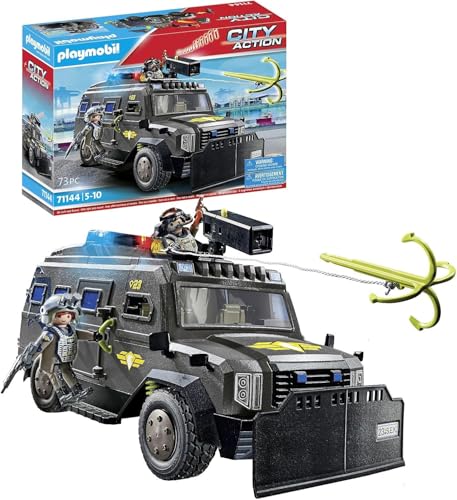 PLAYMOBIL | City Action |SWAT-Geländefahrzeug | mit Licht und Sound | Spielzeug für Kinder ab 5 Jahren | 71144