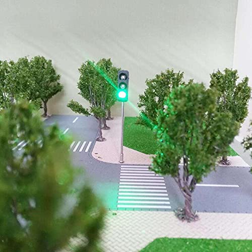 Sharplace 12V 10 Stück Modelleisenbahn Ampel Straßensignalleuchten 1:87 HO Maßstab LEDs für Landschaftslayout – Bild 6