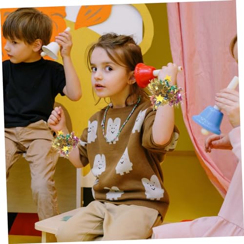BCOATH 6 Unidades Flor De Pulso Pompons Com Alça Líderes De Torcida Com Pompons Vestíveis Pompons Po