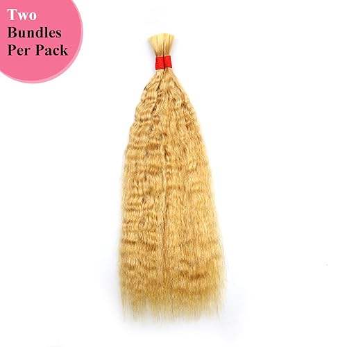 Miniatura 4 de Cabello humano súper francés a granel para trenzar, sin trama, 3.53 oz (1 paquete - 2 paquetes), 100% cabello humano virgen brasileño sin procesar,