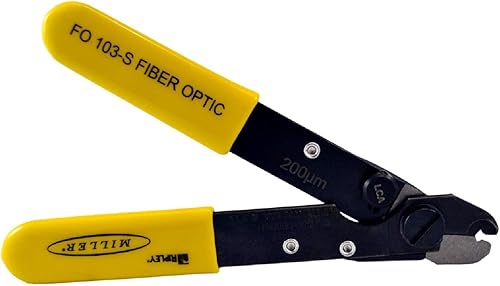 Miller Pelacables de fibra óptica de un solo orificio serie FO 103-S-200 para técnicos de trabajo, electricistas e instaladores, apertura en forma