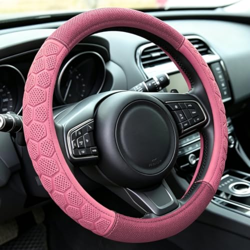 XTZFTD Steering Wheel Cover, 14.5"-15.5" Steering Wheel Cover Non‑Slip, 1PC