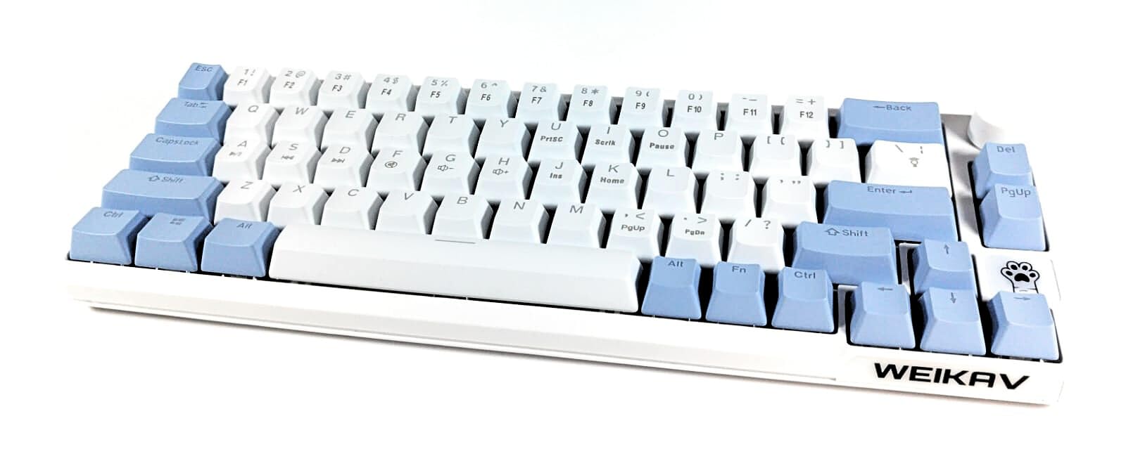A68 Tastiera Gaming Meccanica, Interruttori Rossi, 65% QWERTY, USB-C, Tastiera Meccanica Cablata con Retroilluminata LED RGB Per PC, Computer, Laptop, Mac, XBOX, PS4, PS5 (Dark Blue - Wihite)
