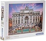 puzzle romareda Hecho en Italia Clementoni - Puzzle 500 piezas paisaje Roma Fontana di Trevi, Puzzle adulto Roma (35047)