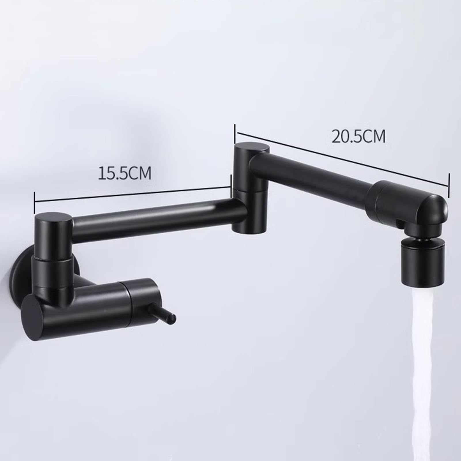 Rubinetto Cucina A Muro Ottone Rubinetto Lavello Cucina Pieghevole per Riempimento Pentole,Argento