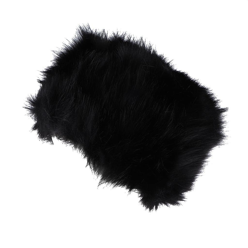 Women Warm Winter Russian Fluffy Faux Fur Hat Earwarmer Earmuff Cossak Ski Black-image-9