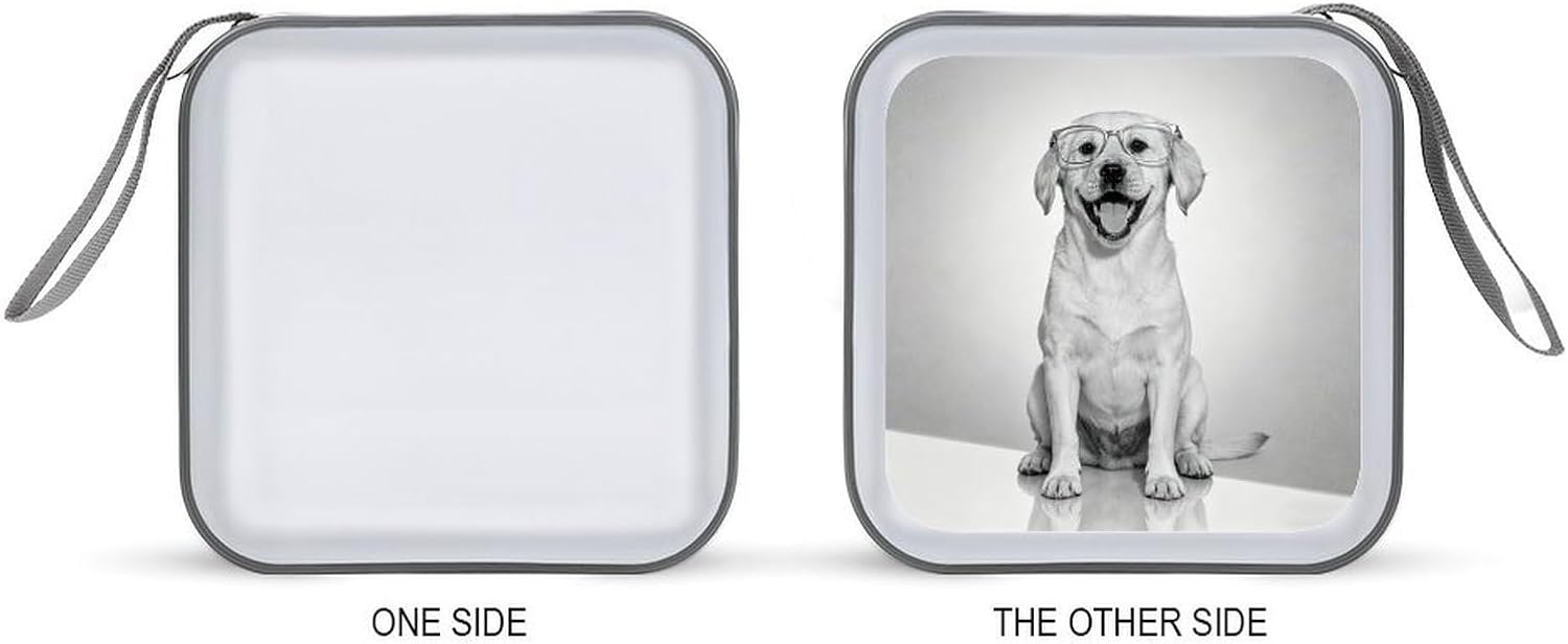 White Labrador CD Case CD Storage Box DVD Sleeves