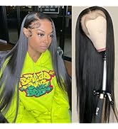 sihuashow 180 Density Straight Human Hair Wigs 13x4 Lace Front Wigs Human Hair For Black Women HD...