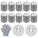 600 Pcs Foam Board Fasteners Washers, 1-1/8 Inch Galvanized Steel Washers with Groove, Rustproof Fixing...