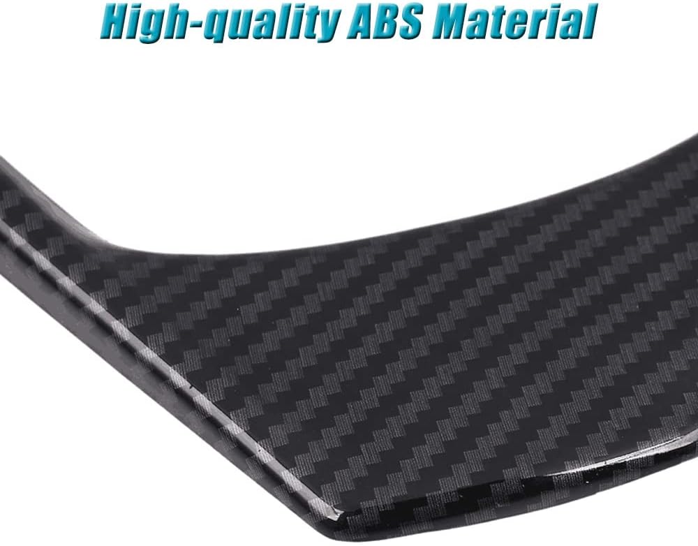 BOYUER for Toyota RAV4 2013-2018 ABS Steering Wheel Panel Cover Trim Sticker Car Interior Accessories Decoration Panel Moulding Trims(Carbon Fiber)