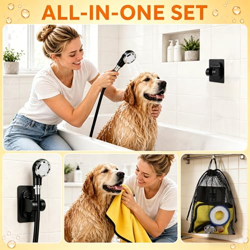 Windspeed 6.5Ft Slip On Tub Hose for Dogs Bathtub Faucet Attachment for Dog Washing Hose Tub Attachment for Pet Puppy Cat Washing Cleaning, Suitable for 0.6-0.9 inch Faucets by Windspeed - Image 6