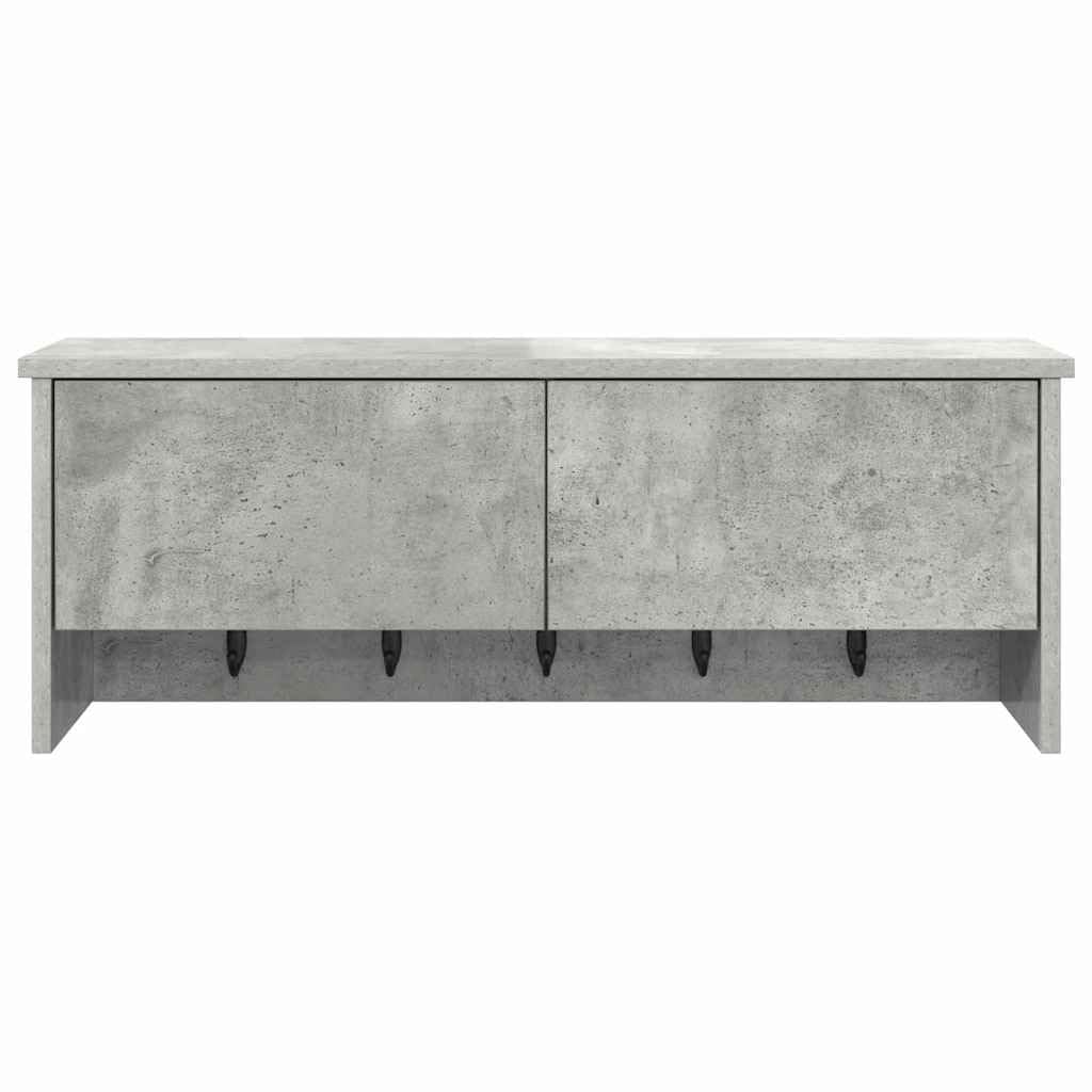 Table de chevet murale - Support mural en bois gris béton - Étagère suspendue - Organiseur pour salon, chambre à coucher, cuisine, salle de bain, couloir, bureau