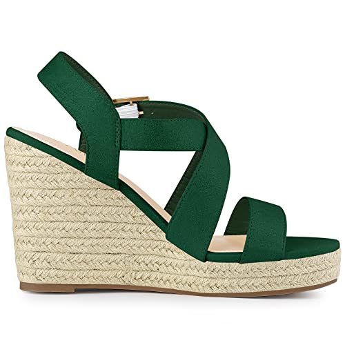 Espadrilles compensées vert émeraude 38.5 pour vos soirées d'été