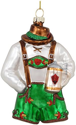 German Christmas Tree Ornament - Lederhosen Christmas Tree Ornament - Germany Christmas Ornament - Glass