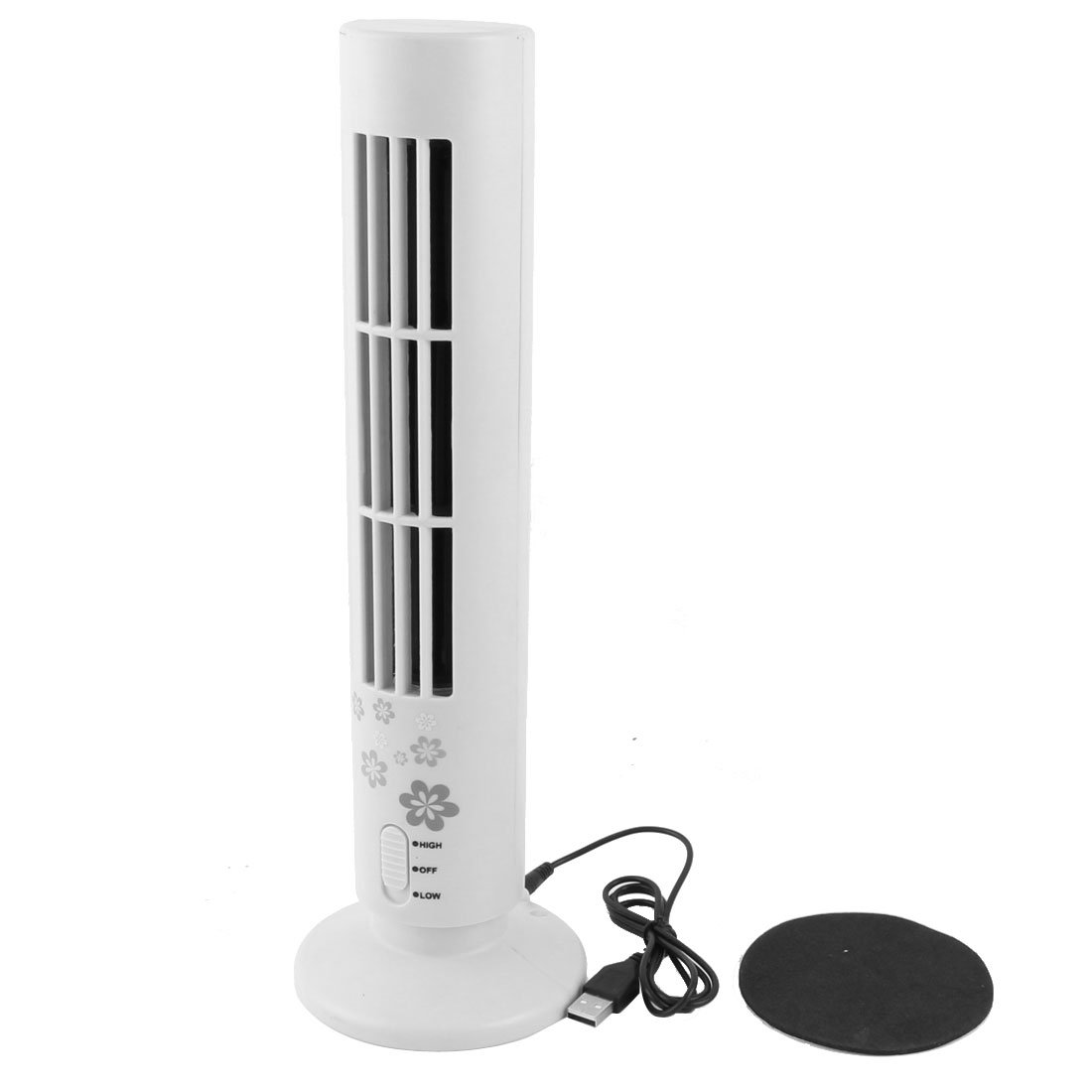 Portable USB Mini Bladeless Air Conditioner Cool Cooling Desk Tower Fan White (SN: 496 b6a c4e e05 0c3)-image-5