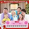 What are the Best Digital Piano for Kids? 4 WOSTOO Kids Keyboard Piano, Portable 61 Keys Keyboard Electronic Digital Piano, Early Learning Educational Musical Piano Toy Keyboard for Beginners with Music Stand, Microphone (Pink) #2