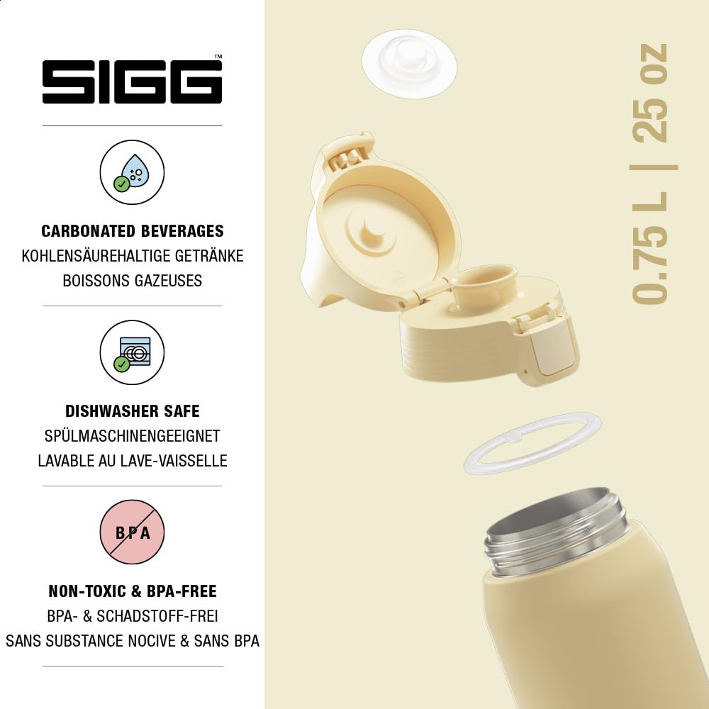 SIGG - Borraccia Termica - Shield Therm One Adatta alle bevande gassate - Ermetica - Lavabile in lavastoviglie - Senza BPA - 90% acciaio inox riciclato- 0,5 L / 0,75L / 1L