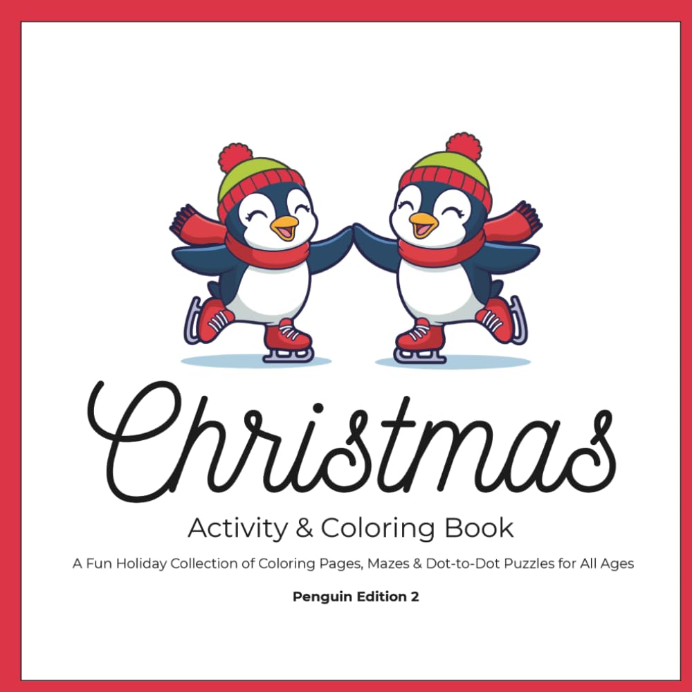 Christmas: Activity & Coloring Book (Penguin Edition 2) (Coloring Activity Book)