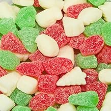 Christmas Shaped Candy - Festive Bells, Santa, Snowmen, and Trees - Jelly Christmas Gummies - Cherry, Lime, and Butterscotch Flavored Holiday Jellies, by Queen City Candy Cave 1 Pound